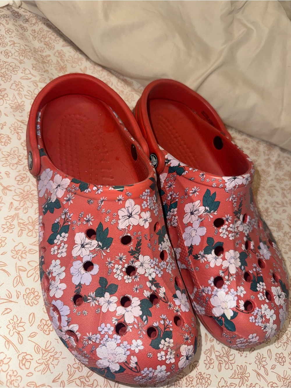 CROCS Coral Floral Clogs